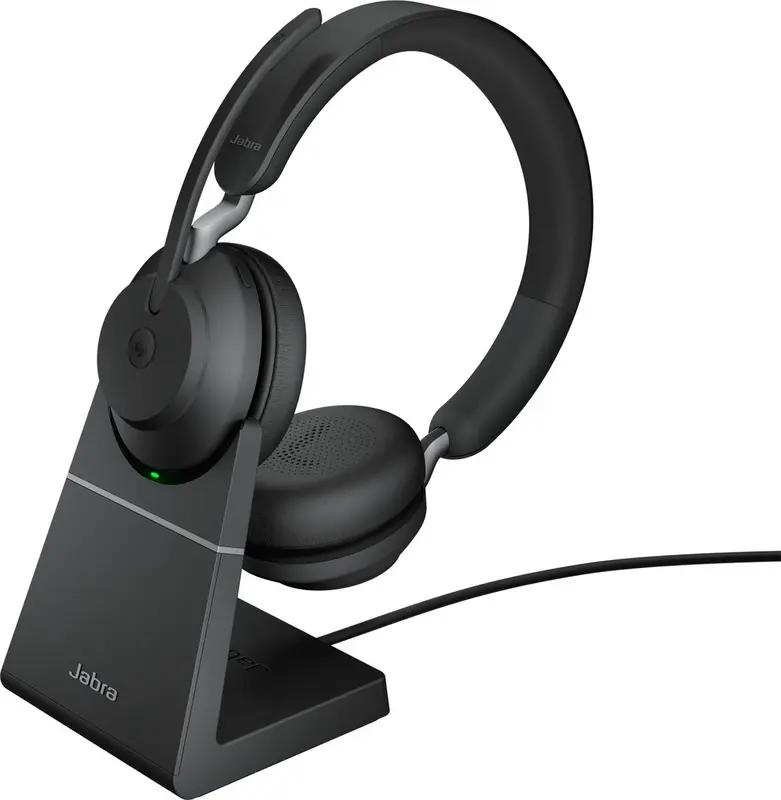 Jabra Evolve2 65 Microsoft Teams met oplaadstandaard Stereo USB-C Zwart