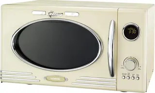 Melissa Vrijstaande Solo-Magnetron met Grill - 23 liter - 800W - Retro - 16330128 - Crème Wit