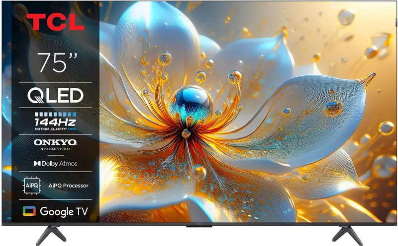 TCL 75T8C - 75 inch - 4K QLED - 144Hz - 2025 - Smart TV