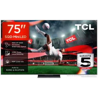 TCL 75C8L SQD-Mini-led - Ultra HD 4K - Mini-led-tv - 75 inch - 2026