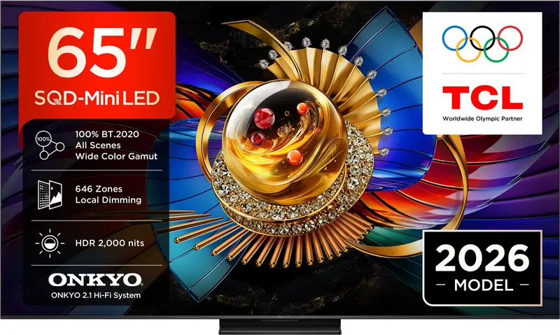 TCL 65Q7D Pro - 65 inch - 4K SQD-MiniLED - 2026 - Smart TV
