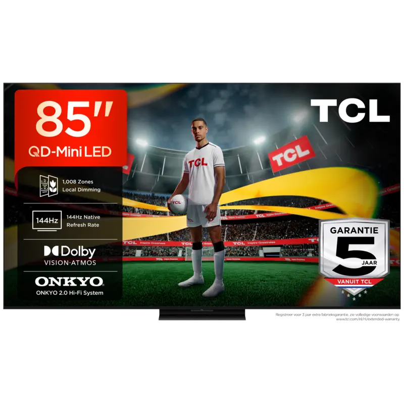 TCL 85A400U QD-Mini-led - Ultra HD 4K - Mini-led-tv - 85 inch - 2026