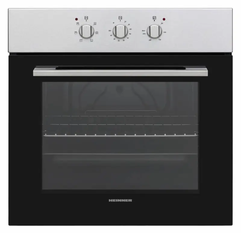 Heinner HBO-V656G-IX Inbouw Oven – Elektrisch – 72 L – Energieklasse A – Grill – 6 Functies – Mechanische Timer – RVS – 5 Jaar Garantie