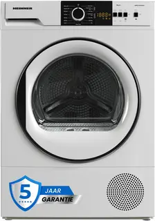 Heinner Warmtepompdroger - Warmtepompdroger - 9 KG - 15 Programma’s - LED Display - Trommelverlichting - Wit