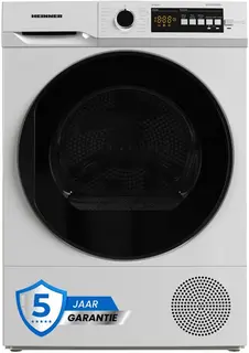 Heinner HHPD-V10T2KA++ Warmtepompdroger 10 kg – 15 Droogprogramma’s – Digitaal Display – Anti-kreukfunctie – Omkeerbare Deur – Kinderslot – Wit – 5 Jaar Garantie