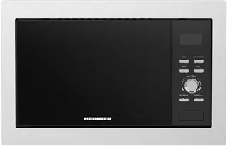 Heinner Inbouw Magnetron – 23L – 800W – Grill 1000 W & Ontdooifunctie – 5 Vermogensstanden – LED Display – Timer – RVS/Zwart