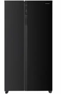 Heinner HSBS-HM532NFBKE++ Amerikaanse Side-by-Side Koelkast – 532 L – Full No Frost – LED Touch Display – Smart Eco Functie – Super Vriezen – Zwart – 5 Jaar Garantie
