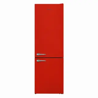 Fram FC-VRL2681RDE++ Koel-vriescombinatie – 268 L – Retro Design – LED Verlichting – Mechanische Bediening – 5 Jaar Garantie – Rood