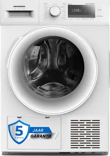 Heinner Warmtepompdroger - 8 KG - Wasdroger - 16 Programma's - Antikreukfunctie - LED display - Wit
