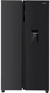 Heinner HSBS-HM592NFDXWDE++ Amerikaanse Side-by-Side Koelkast met Waterdispenser – 592 L – Full No Frost – LED Touch Display – InoxCool – Inox Antraciet – 5 Jaar Garantie