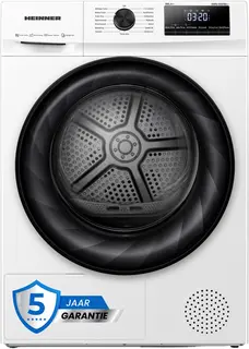Heinner Warmtepompdroger - 9 KG - Wasdroger - 15 Programma's - AirFlow-technologie - LED display - Wit