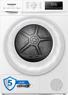 Heinner HHPD-HMY70FD++ Wasdroger - Warmtepompdroger 7 kg – 15 Programma’s – Digitaal Display – Wit – 5 Jaar Garantie