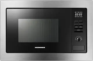 Heinner Inbouw Magnetron – 25 L – 900 W – 1000 W Grill – 5 Vermogensniveaus – Ontdooifunctie – 95 Min Maximale Kooktijd – Digitale Bediening – Zwart/Zilver