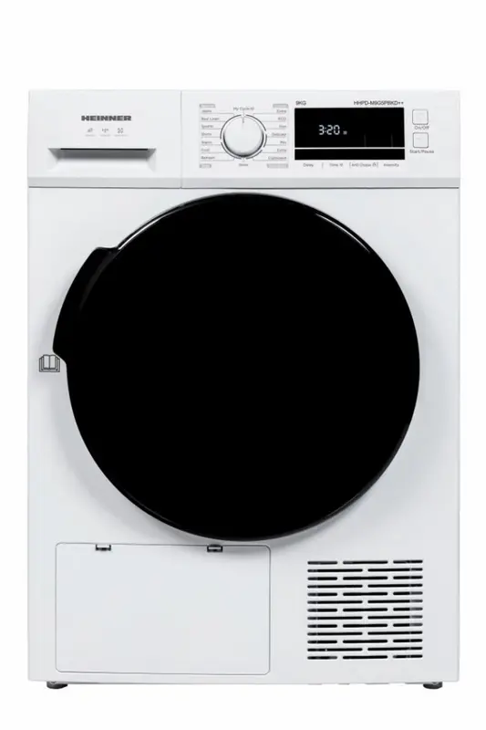 Heinner HHPD-M9G5PBKD++ Warmtepompdroger – 9 kg – 16 Programma’s – Anti-kreuk – Trommelverlichting – LED-display – Wit – 5 Jaar Garantie
