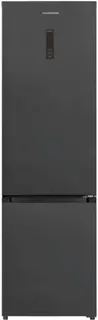 Heinner HCNF-HM377INVDGHC Koel-vriescombinatie 377 L – No Frost – Inverter – Touch Display – InoxCool Technologie – Houten Wijnrek – Vingerafdrukbestendige Afwerking – Donkergrijs – 5 Jaar Garantie