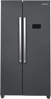 Heinner HSBS-HM442NFINVDGE++ American Side-by-Side Koelkast 442 L – Total No Frost – Inverter Compressor – Touchbediening – Supervriezen – Open-deur Alarm – Vingerafdrukbestendige Afwerking – Antracietgrijs – 5 Jaar Garanties
