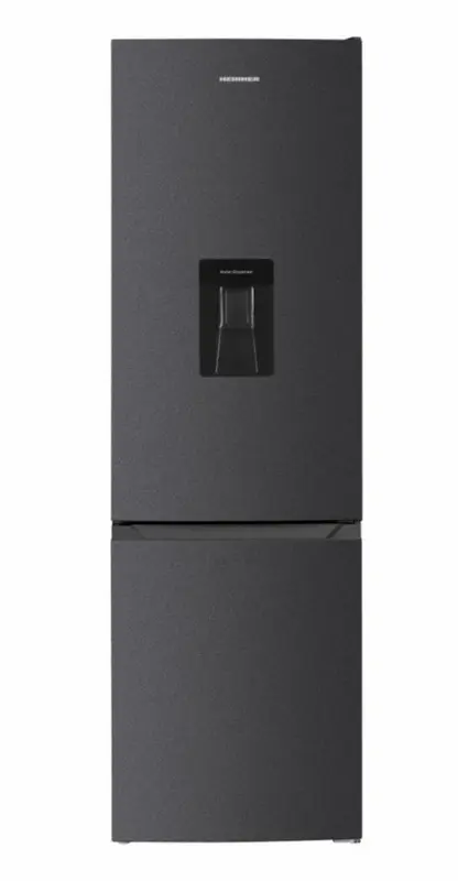 Heinner HC-HM313INVDGWDD Koel-vriescombinatie met Waterdispenser – 313 L – Inverter Compressor – Energieklasse D – Elektronische Bediening – Super Freeze – Vingerafdrukbestendige Afwerking – Antracietgrijs – 5 Jaar Garantie