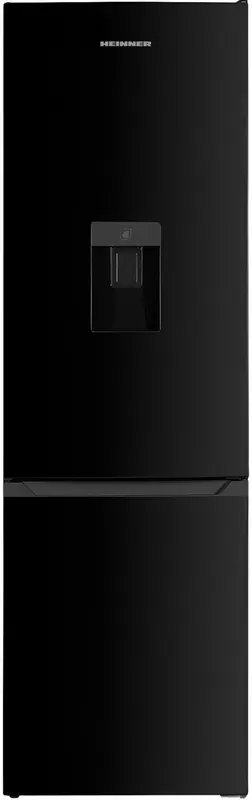 Heinner HC-HM260INVBKWDD Koel-vriescombinatie met Waterdispenser – 260 L – Inverter Compressor – Energieklasse D – Elektronische Bediening met Instelbare Thermostaat – Omkeerbare Deuren – Zwart – 5 Jaar Garantie