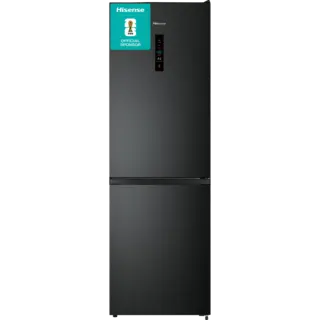 Hisense RB390N4BFC - Koel-vriescombinatie - 300 liter - No Frost - Inverter Compressor - Zwart - Energieklasse C - 35 dB - Super Cool & FastFreeze