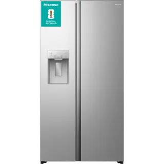 HISENSE RS5P528STIE - Amerikaanse koelkast - breedte 91.1 cm - hoogte 178.6 cm - inhoud 528 l - NoFrost Koel-vriescombinatie RVS Look