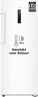 Haier H4F226WEH1 - Vrijstaande Diepvriezer - 226L - Geschikt voor schuur (tot -15°C ) - Total No Frost - Geconnecteerd - Energieklasse E - 2-in-1: Koel-vriescombinatie - 10 jaar garantie op onderdelen