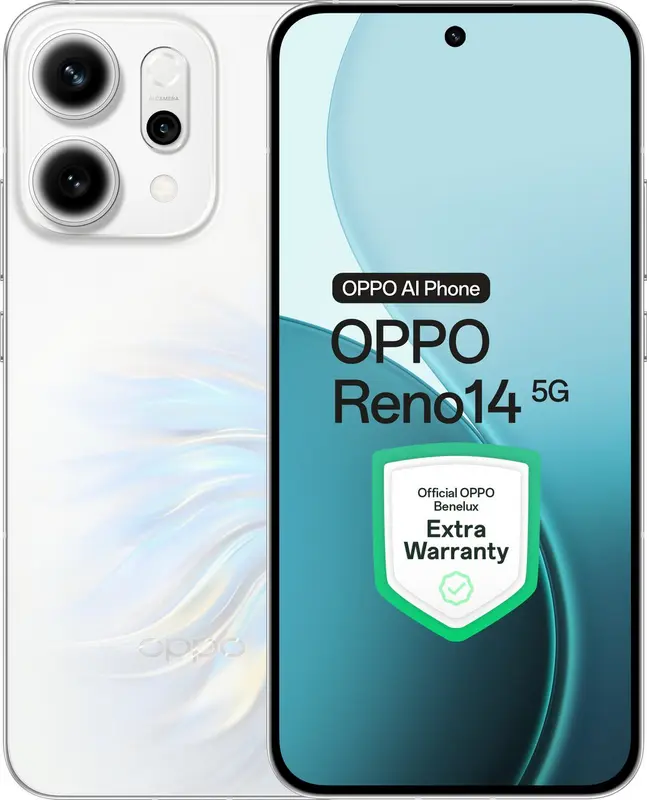 OPPO Reno14 5G 12+256GB Opal White - Extra Garantie