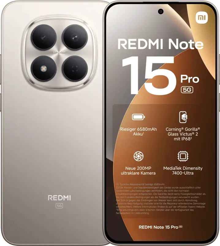 Redmi Note 15 Pro 256 Goud 5G