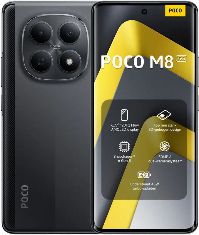 Smartphone-POCO M8 5G-8GB+512GB-Zwart
