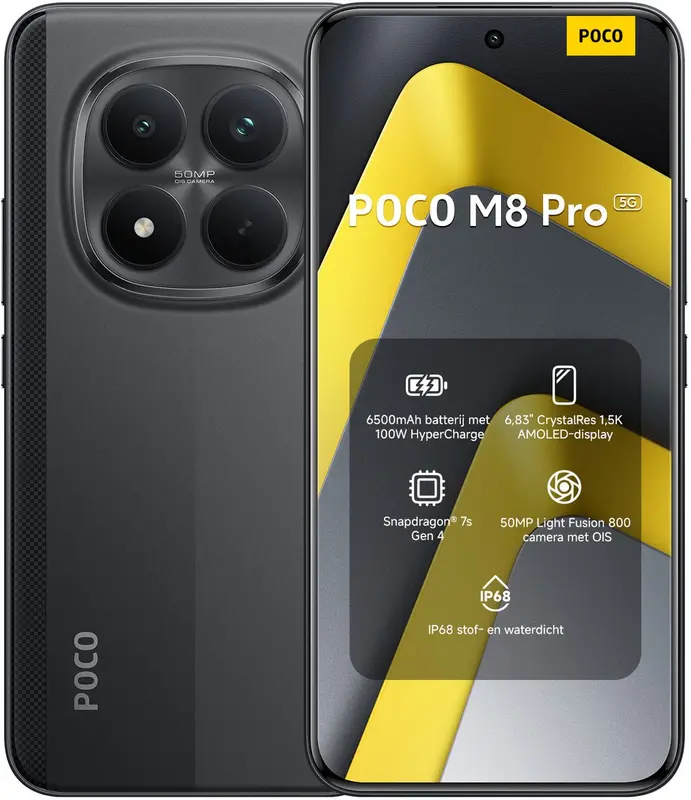 Smartphone-POCO M8 Pro 5G-12GB+512GB-Zwart