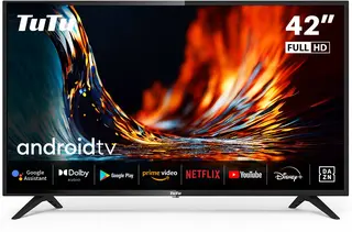 TuTu Android Smart TV - LED Full HD - 42 inch/108 cm - Frameless Design - Tripple Tuner DVB-T/T2/S/S2/C - HDMI x2, USB x2, CI+ - Voice Controle & Streaming apps - Geassembleerd in Eindhoven - TUS42FD1A