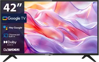 ANTTEQ G42-AH3.D1 - 42 Inch Smart TV - Full HD (1080p) - Android TV met Google Assistant - Netflix, YouTube & Play Store - Bluetooth Voice Remote - HDR & Triple Tuner
