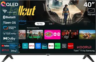 Koorui Tizen by Samsung Smart TV - QLED Full HD - 40 inch/102 cm - Streaming apps - AirPlay - Hotelmodus - HDMI x3, USB x2, CI+ - Tripple Tuner DVB-T/T2/S/S2/C - Frameless Design - Geassembleerd in Nederland - K40Q1F-T8