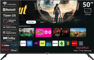 Koorui Smart TV - Tizen OS - QLED 4K Ultra HD - 50 inch/127 cm - Voice Controle - Streaming apps – AirPlay – Controle Mode - HDMI x3, USB x2, CI+ - Tripple Tuner DVB-T/T2/S/S2/C - Frameless Design - Geassembleerd in Nederland - K50Q1UQ-T8