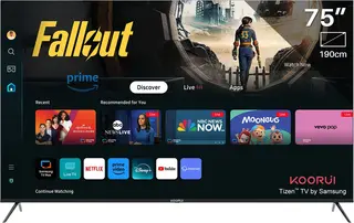 Koorui Tizen by Samsung Smart TV - QLED 4K Ultra HD - 75 inch/191 cm - Voice Controle - Streaming apps – AirPlay – Hotelmodus - HDMI x3, USB x2, CI+ - Tripple Tuner DVB-T/T2/S/S2/C - Frameless Design - Geassembleerd in Nederland - K75D5UQ-T8