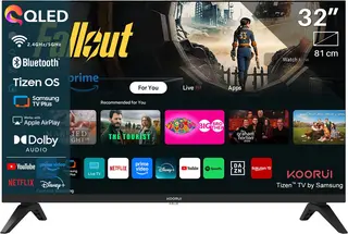 Koorui Smart TV - Tizen TV by Samsung - QLED Full HD - 32 inch/81 cm - Streaming apps - AirPlay - Hotelmodus - HDMI x3, USB x2, CI+ - Tripple Tuner DVB-T/T2/S/S2/C - Frameless Design - Geassembleerd in Nederland - K32Q1FFQ-T8