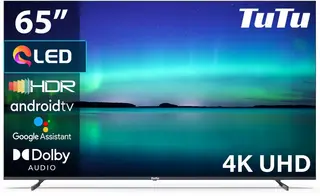 TuTu Android Smart TV - QLED 4K UHD - 65 inch/165 cm - Voice control - Streaming apps - HDMI x3, USB x2, CI+ - Tripple Tuner DVB-T/T2/S/S2/C - Frameless Design - Geassembleerd in Nederland - TUQ65UN1