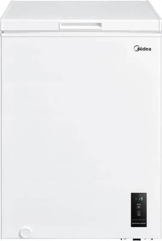 Midea MDRC152FEE01 - Vrieskist - Wit - Vrijstaand - E label - 38 dB - 99 l - 169 kWh/jaar - Compact - Bovenlader