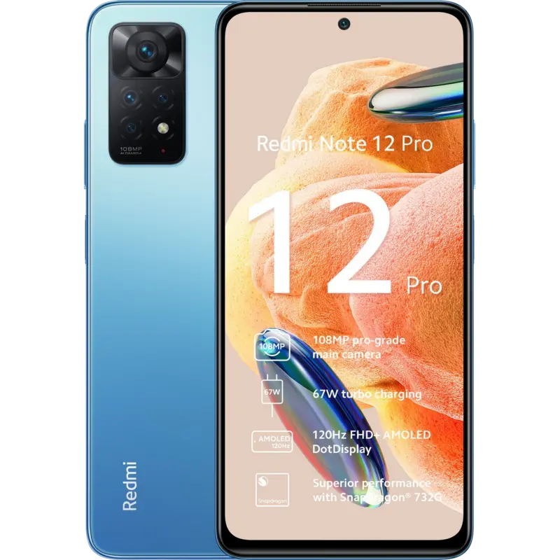 XIAOMI Redmi Note 12 Pro 4G - 128 GB Blauw