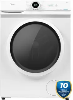 Midea MF100W80BA/W-HR - Wasmachine - Voorlader - Wit - Vulgewicht: 8kg - 1400 rpm - A label - 72 dB - Engels display