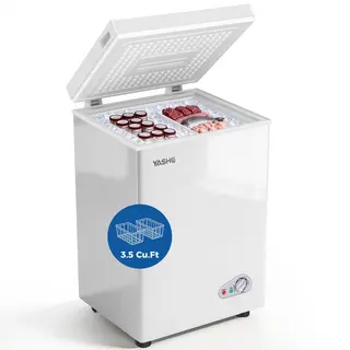 YASHE vrieskist - 100 L - 2 manden - energieklasse E - wit