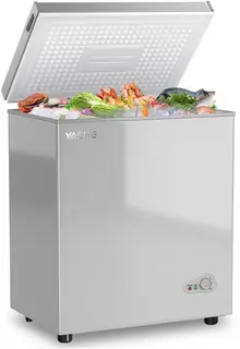 YASHE vrieskist - 150 L - 2 manden - energieklasse E - zilver