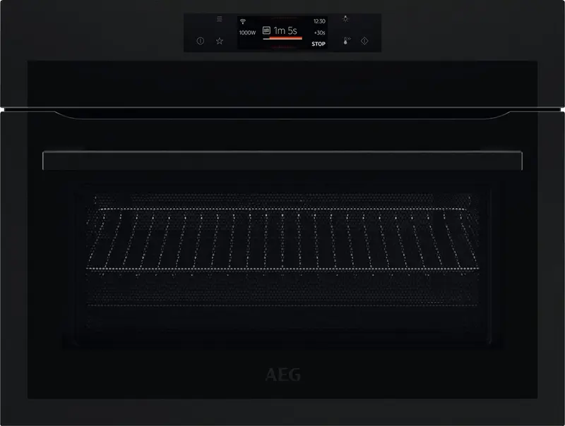 AEG KME768080T - Combi-oven - 43 liter - 1000 Watt magnetron - Mat zwart