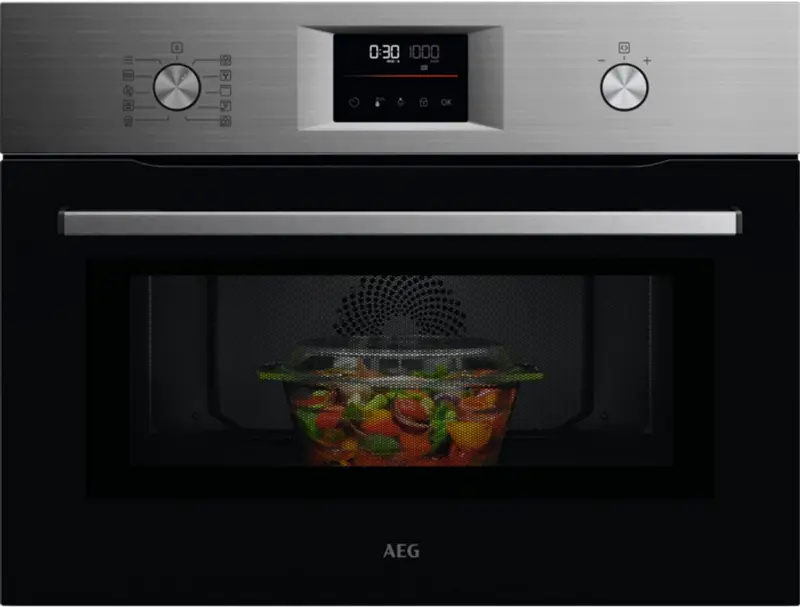 AEG OO5NK40M CombiAir Inbouw Oven met Magnetron - 41L - 1000W Magnetron - Hetelucht - Grill - RVS