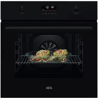 Aeg BPK53516XB serie 5000 SurroundCook multifunctionele elektrische oven, 60 cm, 65 liter, pyrolytisch, koken op meerdere niveaus en EXPlore LED-display, zwart