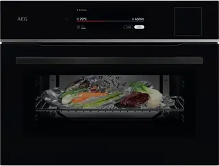 AEG TP9SK821B Compacte Inbouw Stoomoven 45 cm - SteamPro - Steamify - Sous Vide - WiFi - 45 Liter - Zwart