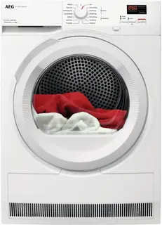 8 Kg, Klein display, 750 W, Warmtepomp, Energie-efficiëntieklasse D, 850x596x663 mm, Wit