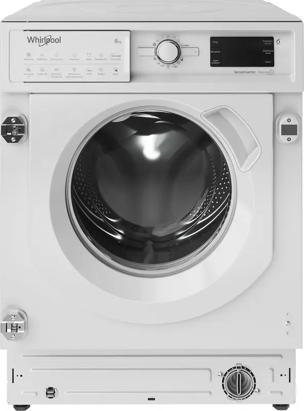 Whirlpool BI WMWG 81485 PL - Inbouw wasmachine - Voorbelading - 8 kg - 1400 RPM - Wit - Poolse display