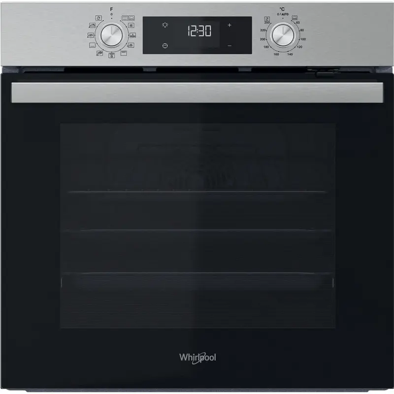 Whirlpool OMR58HU1X - Inbouwoven - Zwart - 71 l - Roestvrijstaal - Zelfreinigend Hydro - Draaiknop - Convectie koken