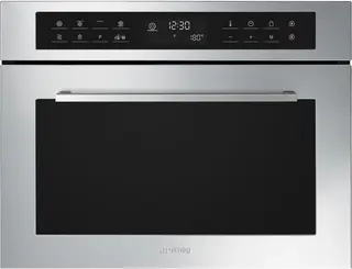SMEG SF4400MCX1 Combi Magnetron Inbouwoven - 45 cm - 48L - 900W Magnetron - 8 Functies - Grill - Snelle Voorverwarming - Selezione - RVS