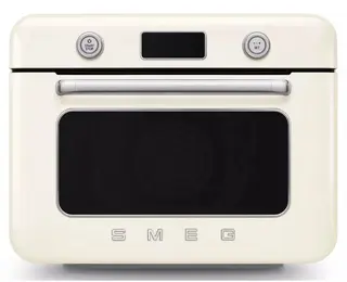 SMEG COF01CREU Vrijstaande Combi-Stoomoven - Stoomoven & Heteluchtoven - Air Fry - 30L - 10 Functies - 33 Automatische Recepten - Galileo Multicooking Technologie - '50s Style - Crème